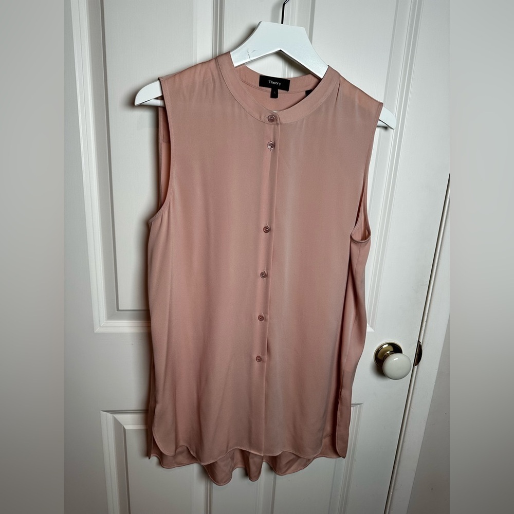 Theory Women's Blush Button-Down Blouse